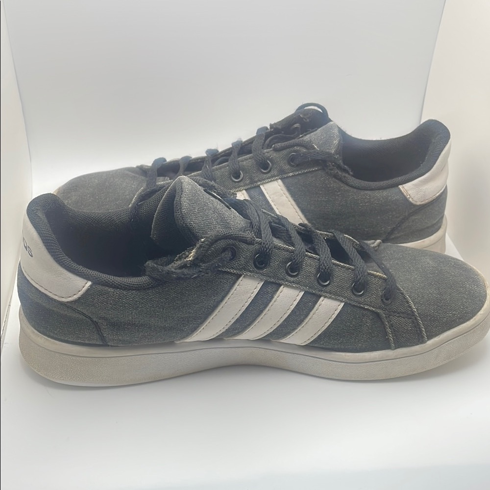 Adidas Men's Gray and White Sneakers - Picture 3 of 10